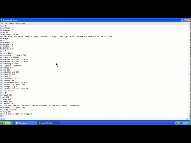 1 Introduction to basic SQL Plus and SQL commands in oracle 9i720p