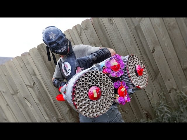 CRAZIEST FIREWORKS LAUNCHER EVER MADE! 1500 FIREBALLS!