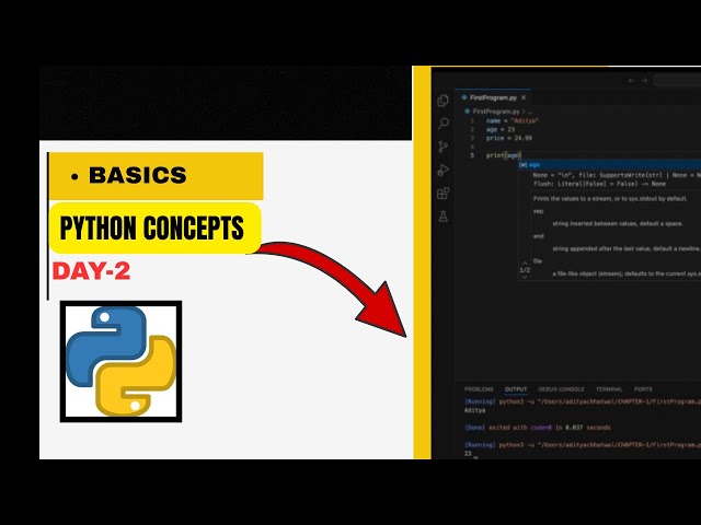 python concepts for beginners python concepts explained