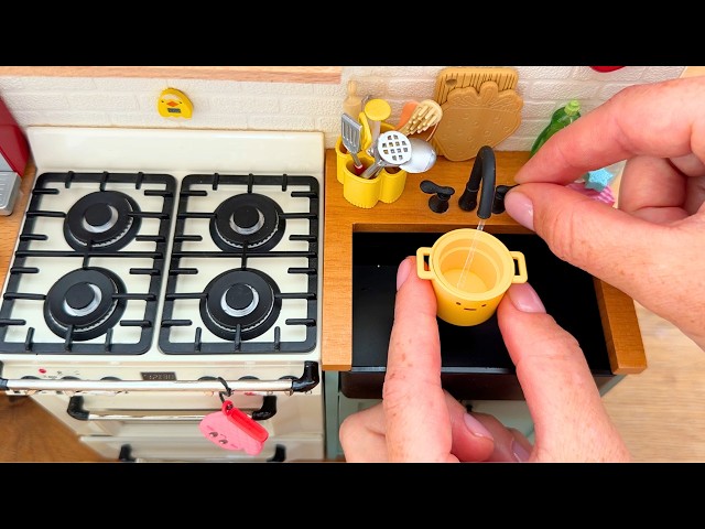 Toy Food Cooking ASMR | Re-ment Mini Kitchen | Tiny Kitchen Fun ✨