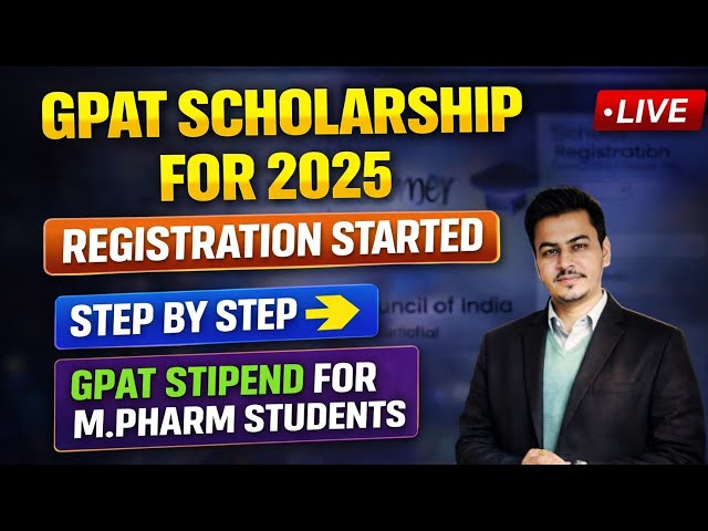 GPAT Scholarship For 2025 Form Fillup Started | Registration For GPAT Stipend | Step by Step