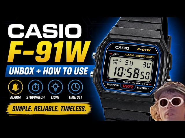 Casio F-91W Watch Unboxing & How to Use – Complete Beginner Guide