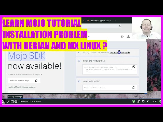 LEARN MOJO TUTORIAL - 5 INSTALLATION PROBLEM WITH DEBIAN AND MX LINUX ?