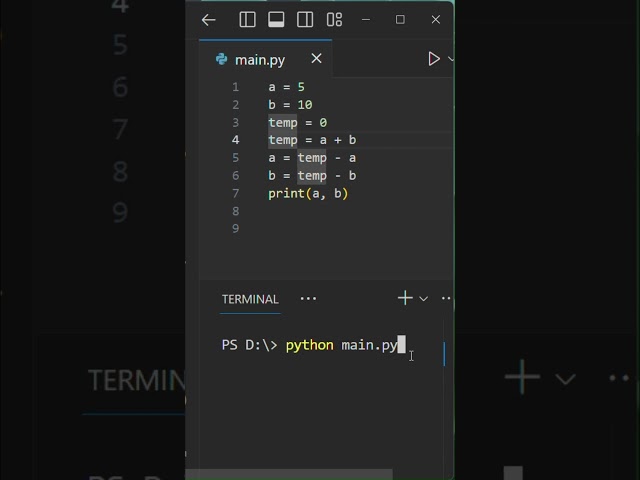 Python Swap Trick: No Temp Variable Needed!
