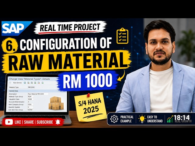 8. Real-Time Project Session | Configuration of Raw material RM 1000 | S/4HANA 2025