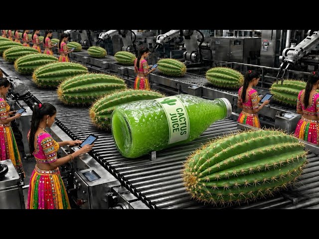 How Cactus is Turned into Delicious Juice | Factory Process