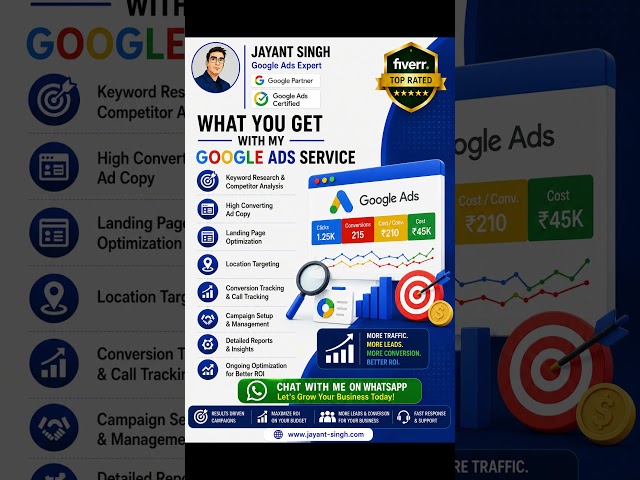 What You Get with My Google Ads Services 🚀 | More Leads, More Sales, Better ROI