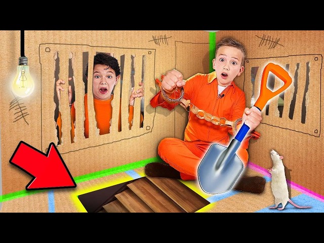 Escape from CARDBOARD PRISON Challenge!!-COLLECTION with Vlad!