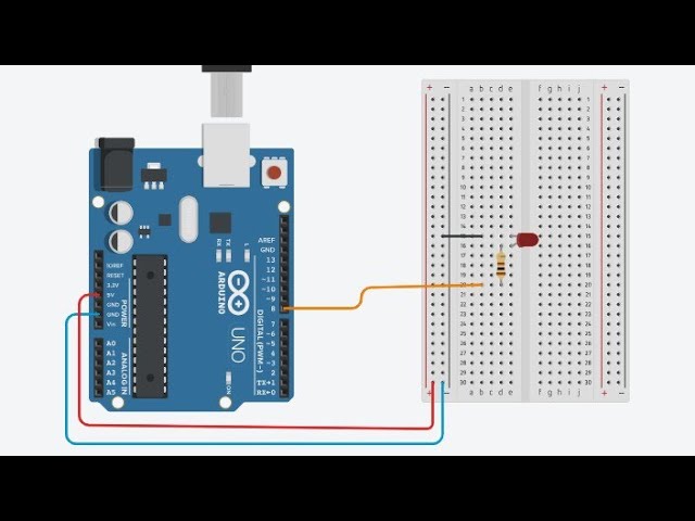 How to blink an LED on Arduino Simulator | Arduino UNO simple circuit | Tinkercad Simulator 