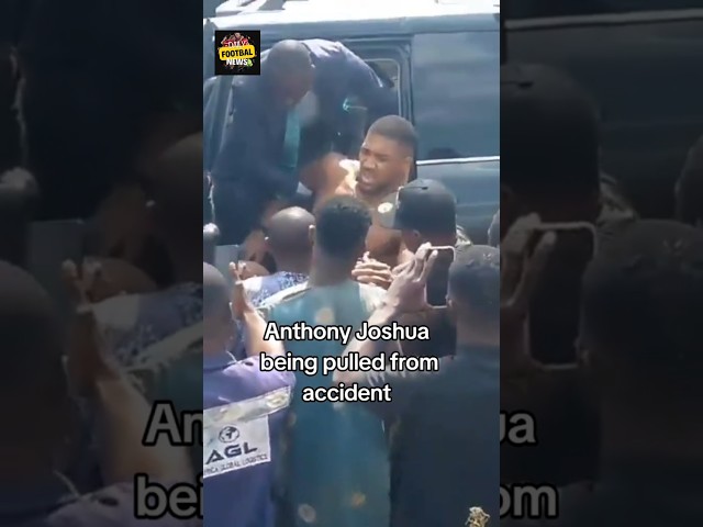 Moment Anthony Joshua Survived CAR CRASH,look what happened!! #anthonyjoshua  #shorts