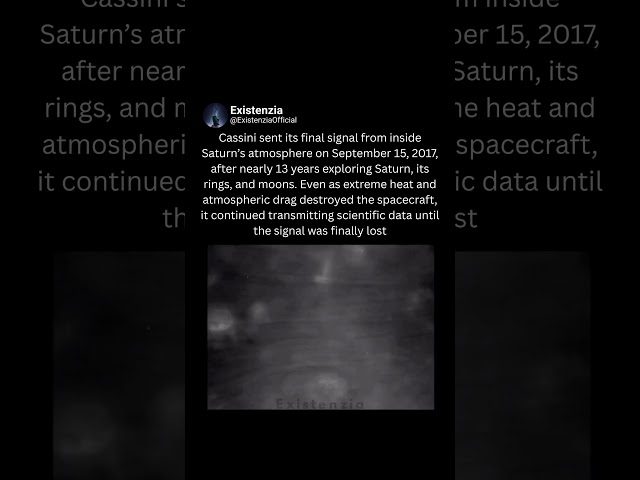 Cassini’s Final Signal From Saturn