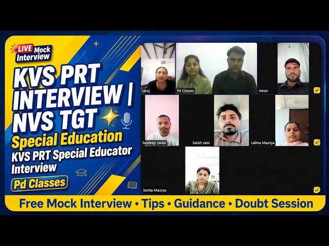 Kvs PRT | kvs nvs tgt special education interview | Kvs PRT special education teacher interview 