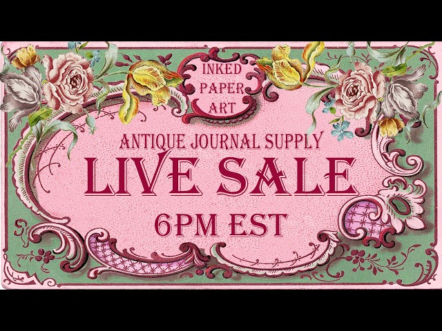 🔴 LIVE - 🚨 TONIGHT NEW Junk Journal Treasures ✨ French Antiques Ledgers Ephemera Rag Paper & MORE!