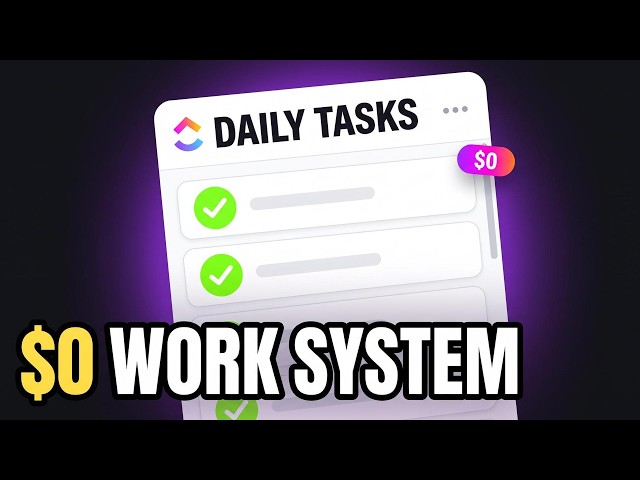 I Built My Work System in Free ClickUp (No Paid Apps)