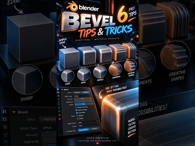 You’re Using Bevel WRONG! 😱 6 Blender Tricks You Need #shorts