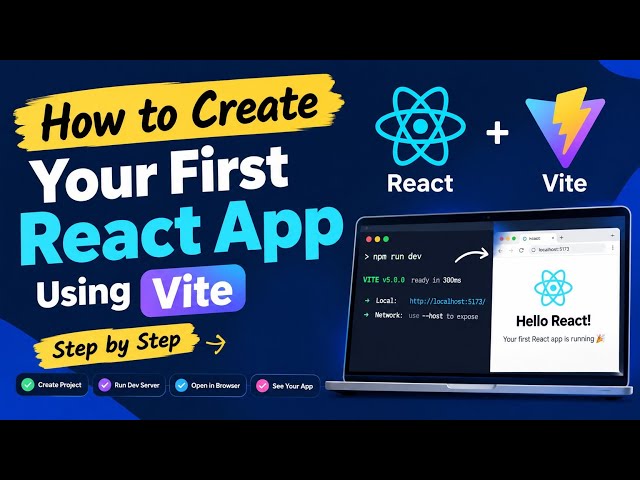 🚀 How to Create Your First React App Using Vite | React for Beginners