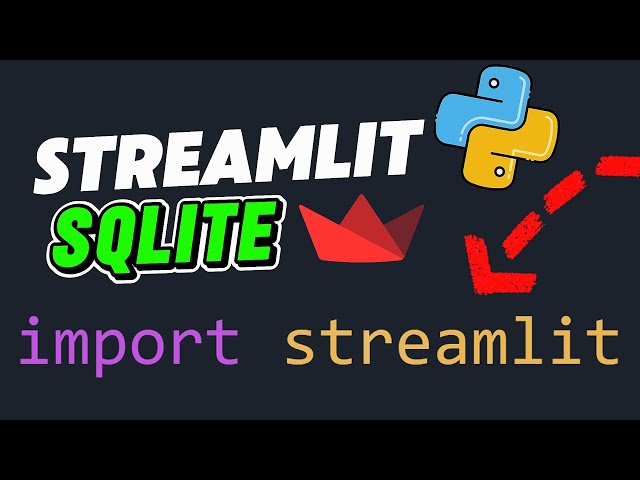 Streamlit + SQLite Tutorial 1: Add Data to Your First Web App with Python