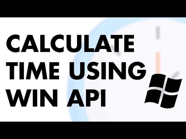 How to calculate time using WinApi