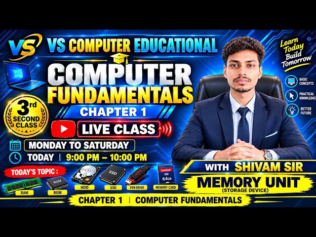 💻 Computer Fundamentals – Chapter 3 | RAM, Memory & Storage Device