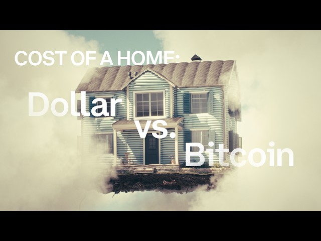 Inflation: The cost of a home in bitcoin.