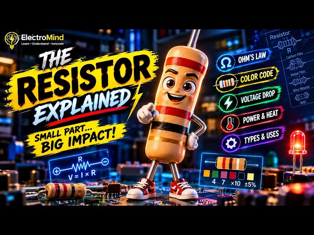 What Is a Resistor?⚡Resistors Explained: Ohm’s Law, Color Codes & More #animation #resistors #viral