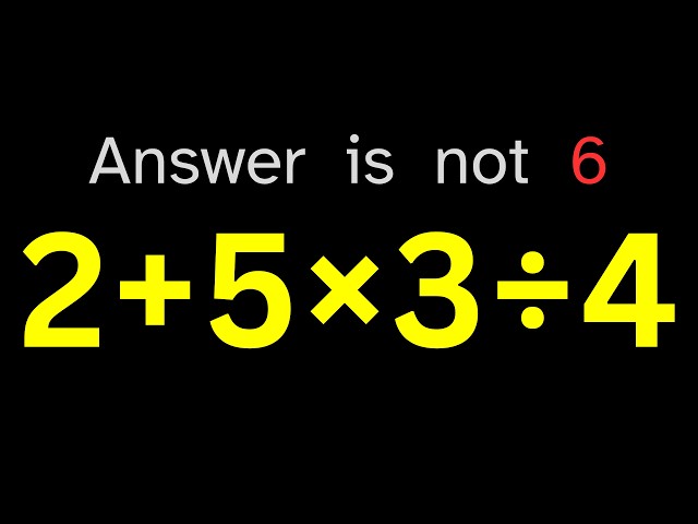 Only a few can solve this order of operations problem in mathematics