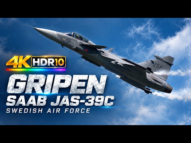 Saab Jas-39c  Gripen  Swedish Air Force .4Kᵁᴴᴰ [HDR10 60fps]