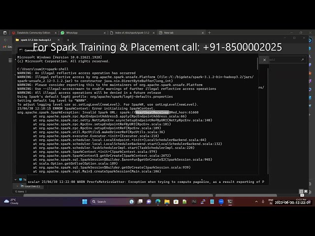 Invalid Spark URL spark HeartbeatReceiver