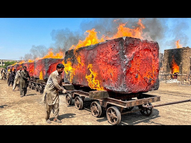 How Red-Hot Steel Rods Are Mass-Produced | Amazing Process of Metal Recycling