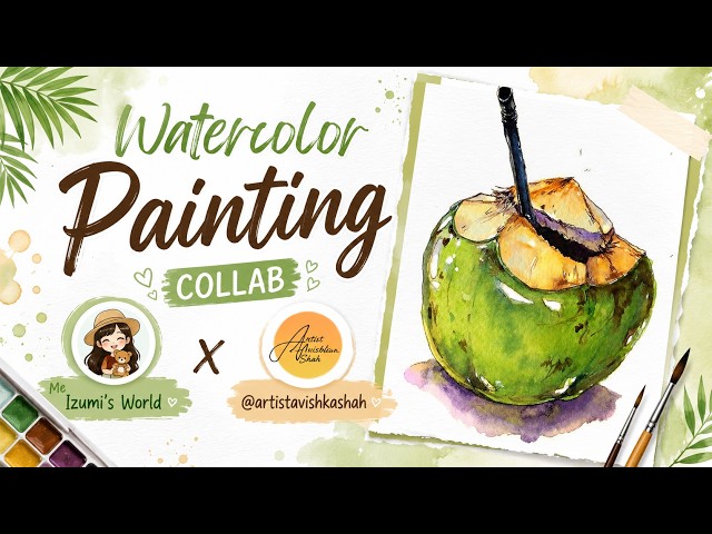 🔴Live Watercolor Painting ft.@artistavishkashah #live #livestream #collab #watercolor