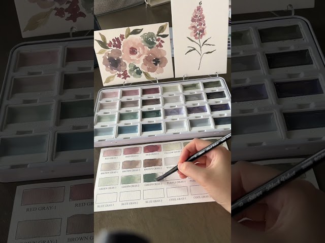 The best soft romantic watercolor palette - Fuumuui 24 Watercolor Set