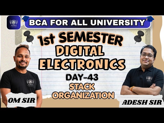 #bca Stack Organization | BCA 1st Semester | Digital Electronics | Day 43