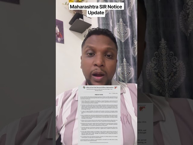 🚨 Maharashtra SIR Notice Update | Special Camp 3, 4, 10 & 11 Oct | Documents BLO Ko Submit