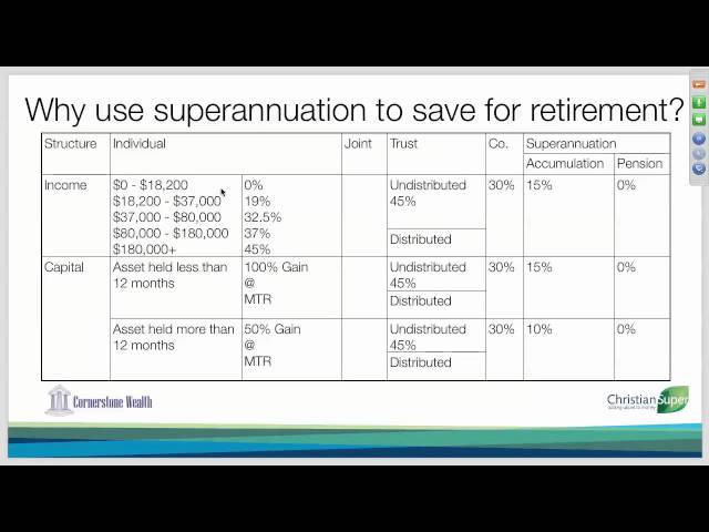 07 Why use superannuation to save for retirement