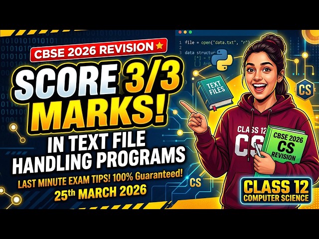 Programming PYQs on text file handling | Class 12th CS exam revision CBSE 2026