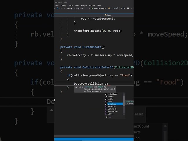 Unity Detecting Collision for 2D Games - Unity C# Scripting Tutorial