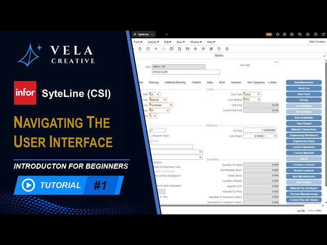Infor SyteLine (CSI) Tutorial #1 - User Interface, Forms & Navigation