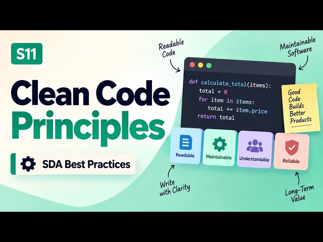 S11 | Clean Code Principles | SDA Best Practices | Uplatz