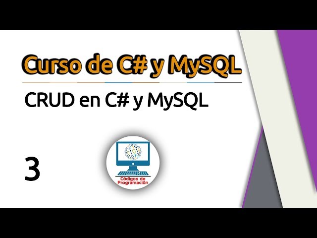 3: Insert, Update, Delete, and Search in C# and MySQL (CRUD)
