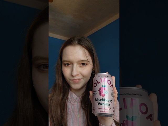 Trying NEW olipop drink blackberry vanilla
