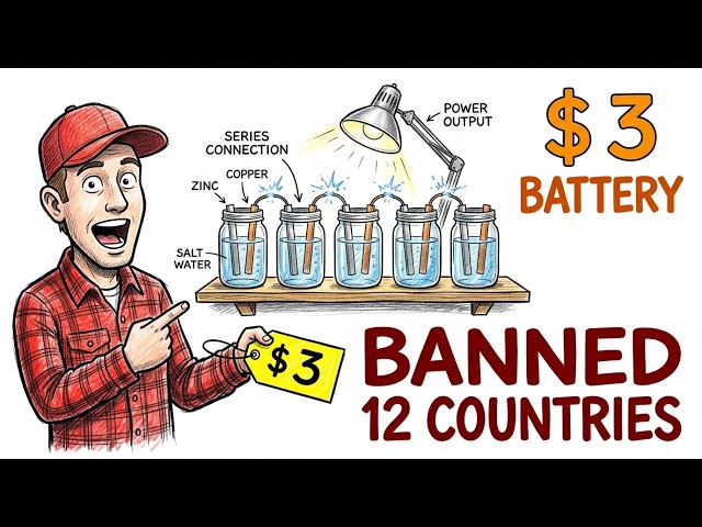 THIS Is What the Energy Industry Buried: Saltwater Power That Costs $3 and Lasts Half a Year
