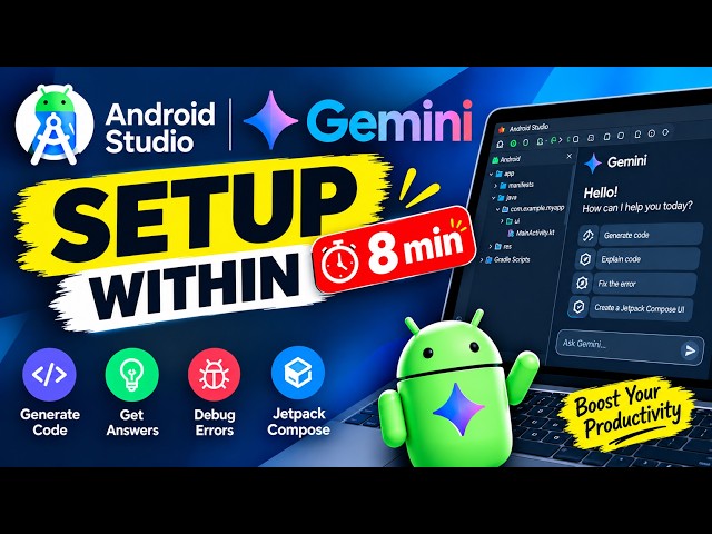 🚀Android Studio Gemini Setup in 8 Minutes | AI Coding Assistant Tutorial