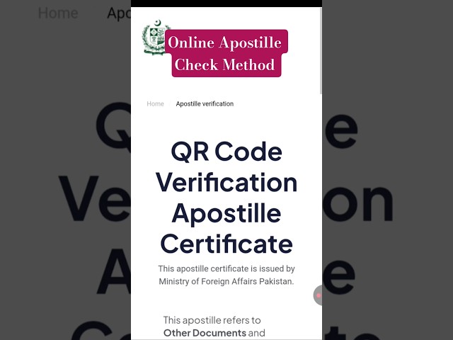 How to Check QR Code Apostille Original MOFA Online Website #apostille #mofa #navttc #documents