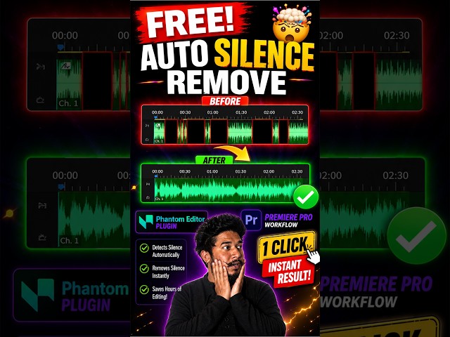 Delete Audio Silence in Seconds! 😱 | Fast Audio Cut Trick #shorts