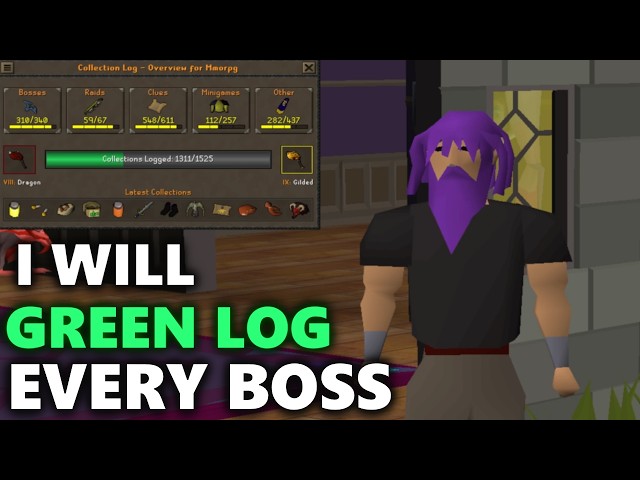 I WILL GREEN LOG EVERY BOSS - Ironman Progress [Going For Green #1]