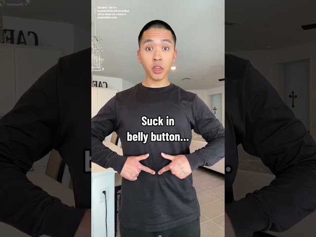 FLATTEN YOUR STOMACH with 1 easy trick! 🤯 #diy #satisfying #shorts