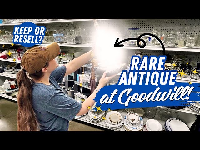 FOUND THE MOST UNIQUE ANTIQUE AT GOODWILL 🤩 Thrift With Me & Styled Thrift Haul | Thrifting Goodwill