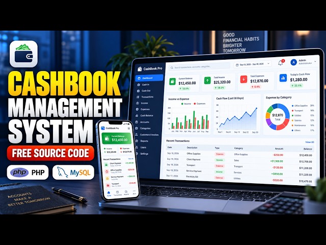 Build a Cashbook Management System with PHP and MySQL - Easy and Fast