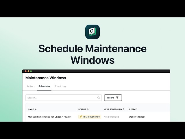 Scheduled Maintenance Windows YouTube Video