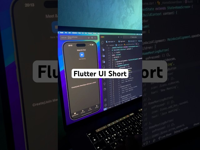 Flutter Zoom App Homepage UI #flutter #coding